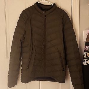 Guess Men's olive green puffer jackets size XL